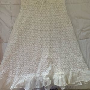White eyelet dress
